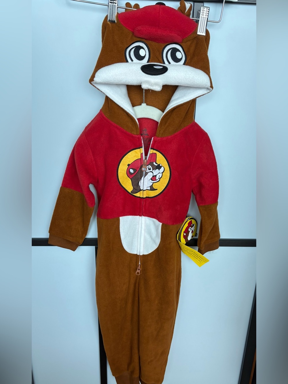 KIDS Buc-ee’s Beaver Kids 3T Halloween Costume Pajama Onesie NWT